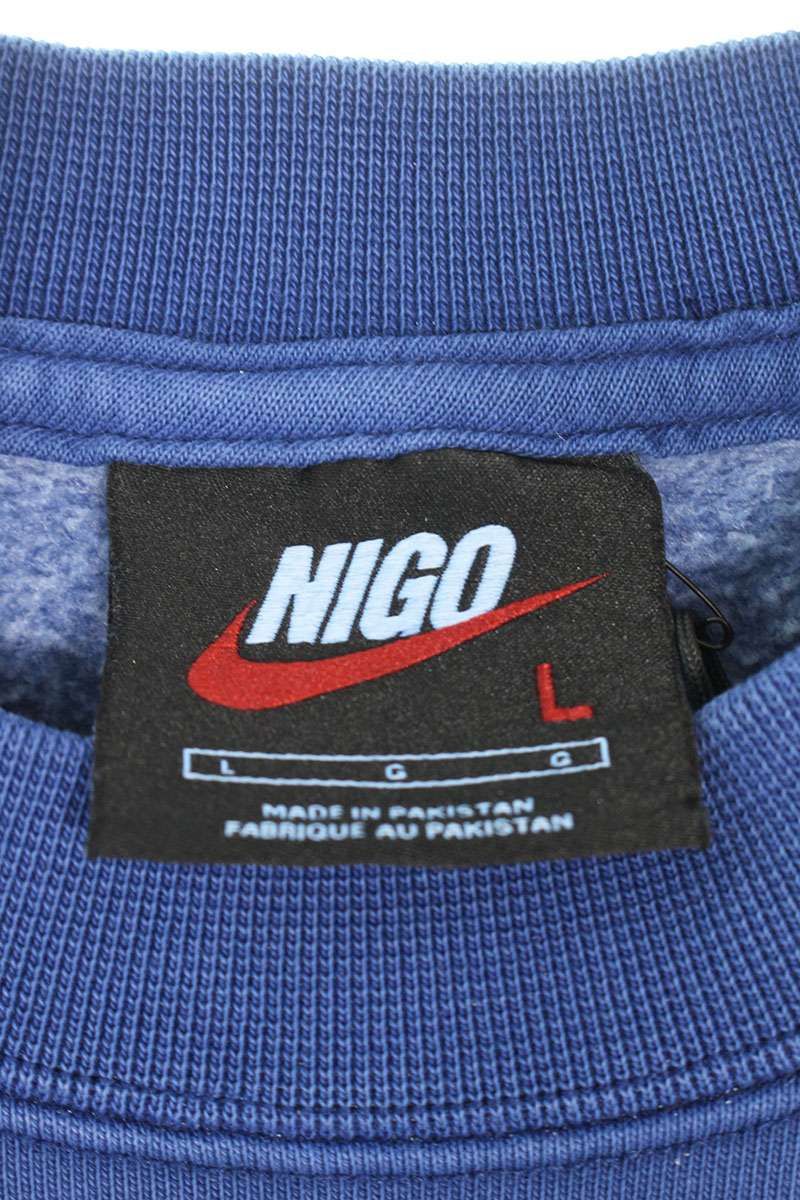 ナイキ ×NIGO  NRG NIGO CREW FLC FV5941-492 ロゴプリントクルーネックスウェット メンズ L