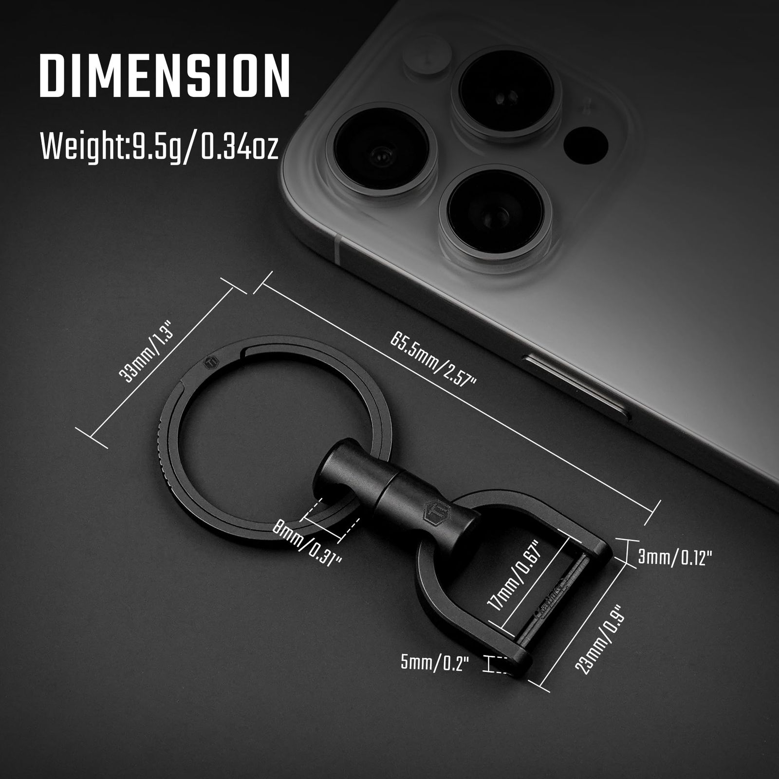 キーホルダー チタン