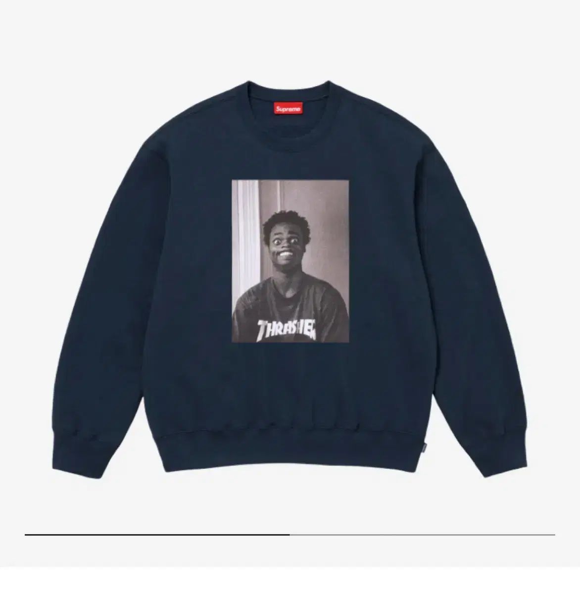 S Supreme シュプリーム THRASHER スラッシャー クルーネック ネイビー