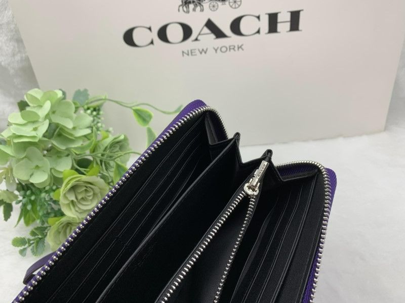 COACH コーチ 長財布 財布 パープル レディース プレゼント 贈り物