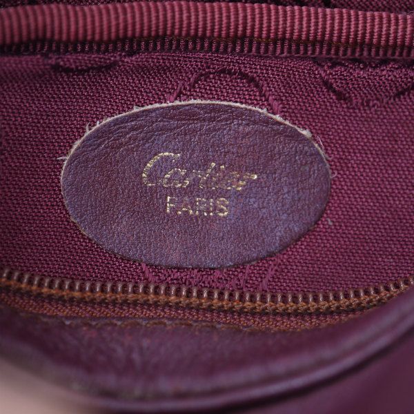 Cartier レザーポーチ・ペンケース（ボルドー） マストライン