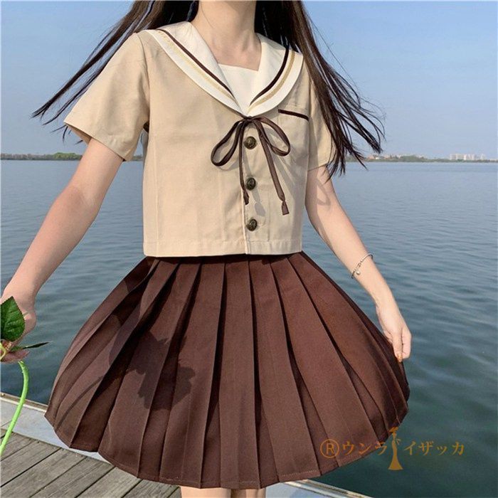 新品 セーラー服 学生服 女子高生 セーラー 制服 半袖 上下 新品 セーラー服 学生服 女子高生 セーラー 制服 半袖 上下
