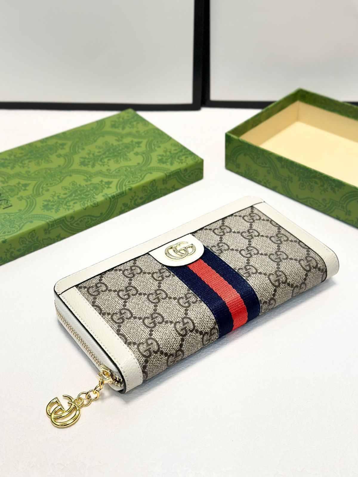 美品♡ソヴ　フォックスファーパイピングベスト　ジレ　シルク混　ダブルスタンダード □韓国□ ファーベスト ロング丈 フェイクファー フォックス風