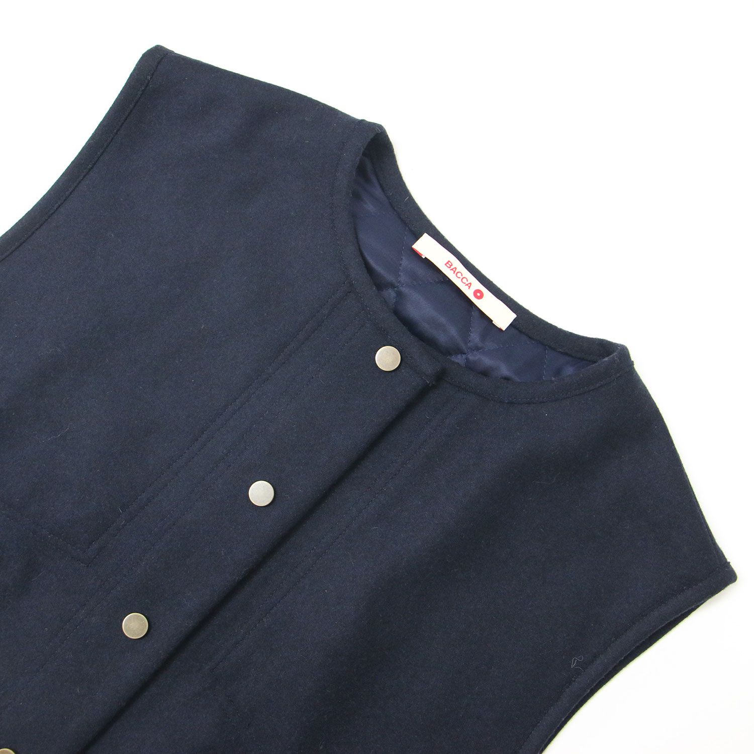 新品】BACCA バッカ ベスト ネイビー 紺 サイズ:36(9号) / 24秋冬