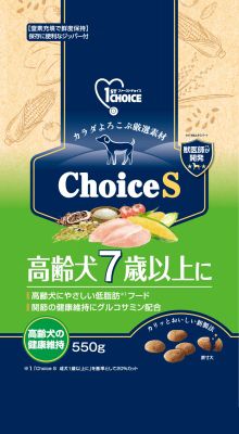 【同梱不可】【12個セット】アース・ペット ファーストチョイス Choice S 高齢犬 7歳以上に 550g