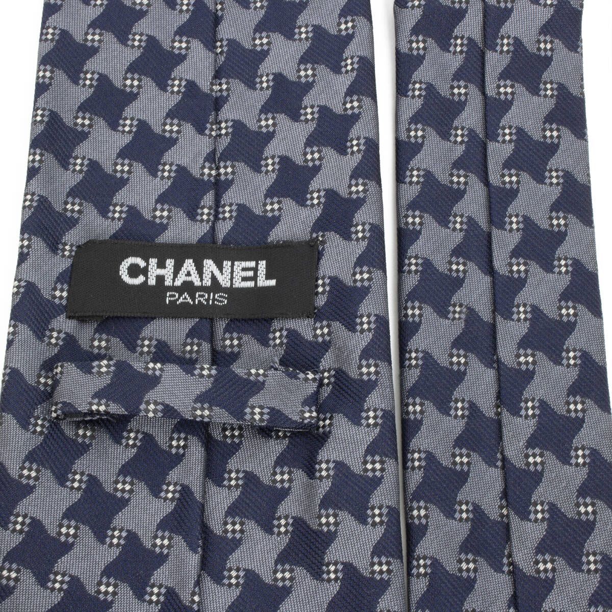 CHANEL シャネル ネクタイ 総柄 オールオーバー 新品同様 正規品