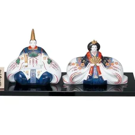 新品 定価13,200円】親王飾り 雛人形 薬師窯 染錦内裏雛 雛飾り