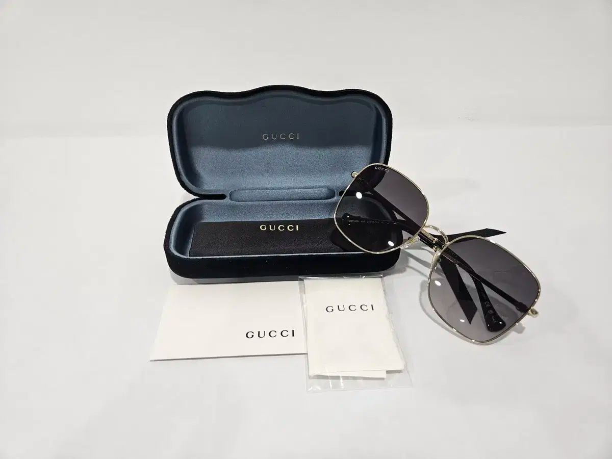 GUCCI グッチ ブランド品 オーバーサイズ スクエア メタル サングラス 純正品|