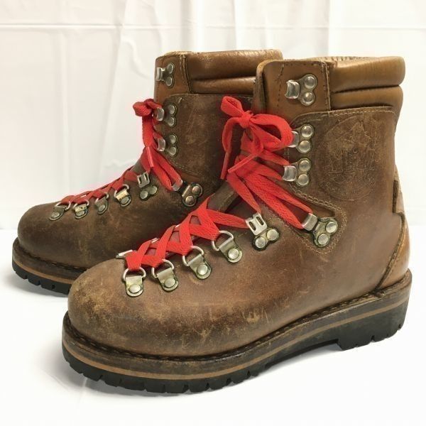 Vintage MEINDL マインドル 本革 トレッキングブーツ size4.5 茶|BROWN 雪山 重登山|メンズ Boots|Shoes〕菅NO.WU7<sale>