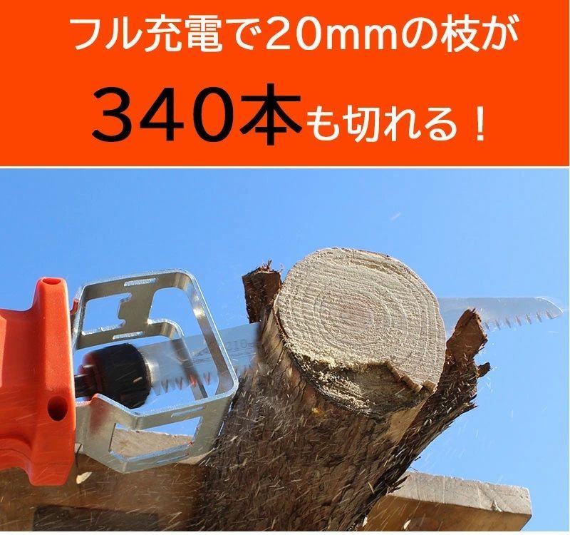高枝切り電動チェーンソー 高枝切りばさみ