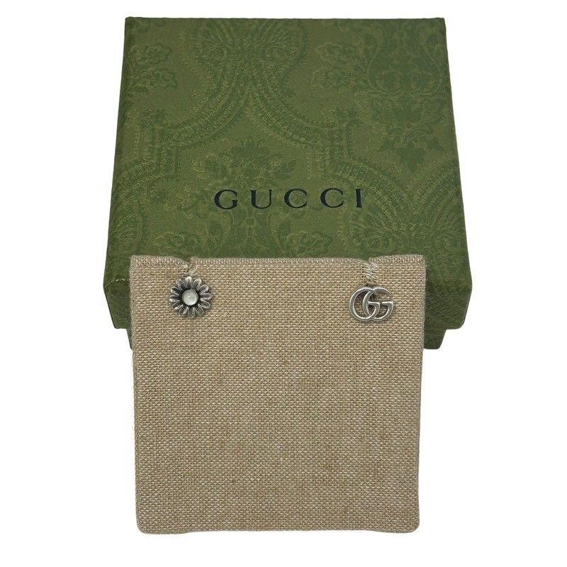 GUCCI グッチ フラワー GGピアス シルバー Ag925 メンズ 52505K204