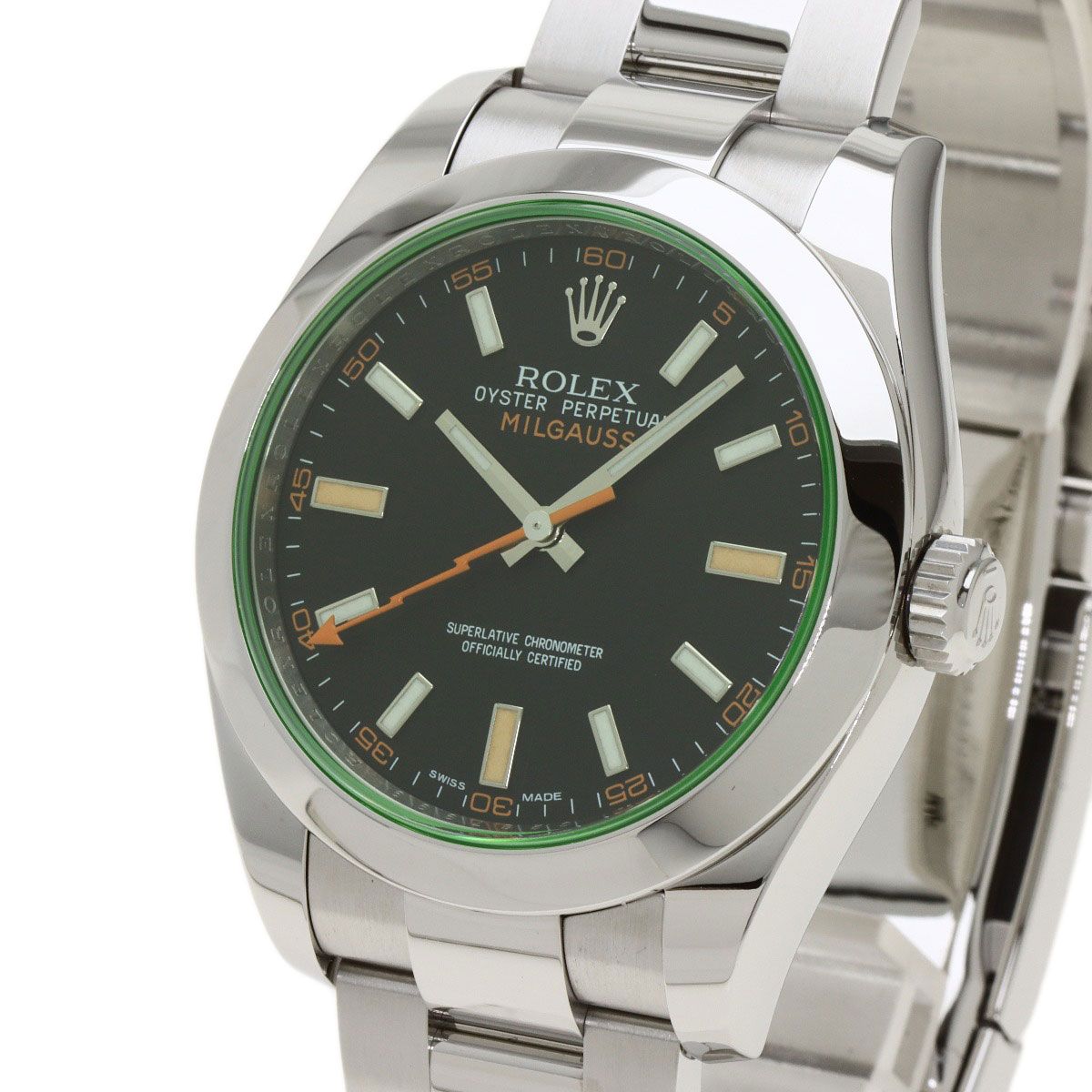 ROLEX ロレックス 116400GV ミルガウス ブラック文字盤 腕時計 SS SS