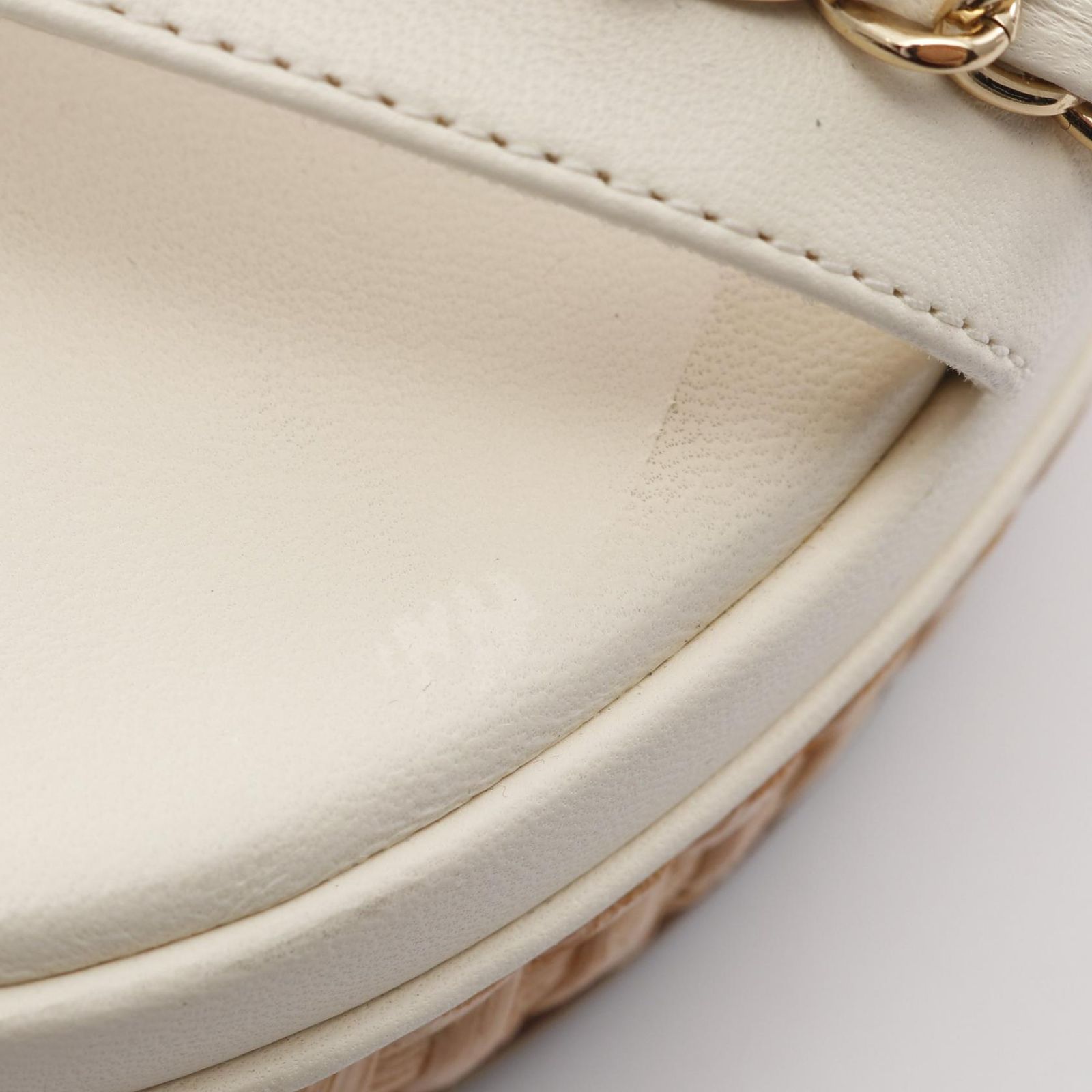 シャネル CHANEL サンダル ココマーク G35643 アイボリー レザー