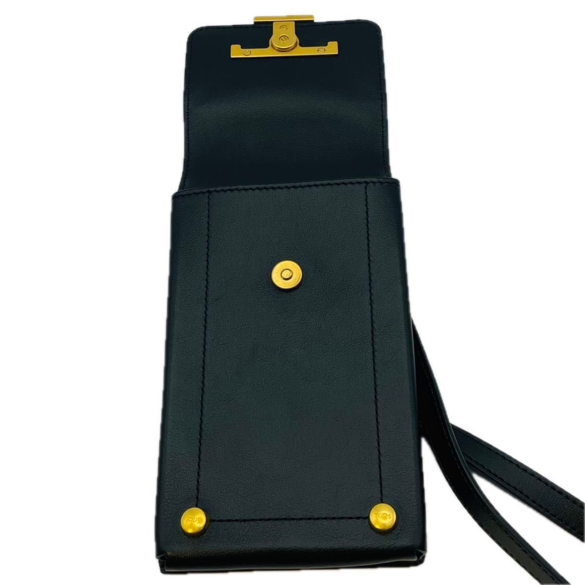 美品 TODS トッズ タイムレス スマホフォルダー ショルダーバッグ 