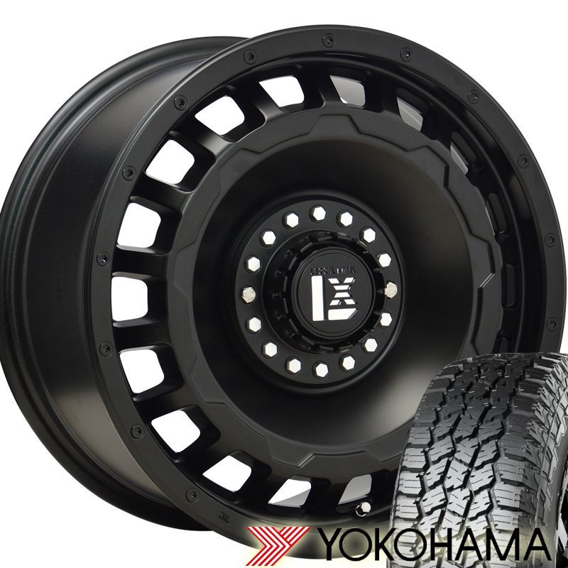 LEXXEL SwaGGer 17x8.5 +20 139.7-6H ヨコハマ ジオランダー AT4 315/70R17 17インチ タイヤホイールセット