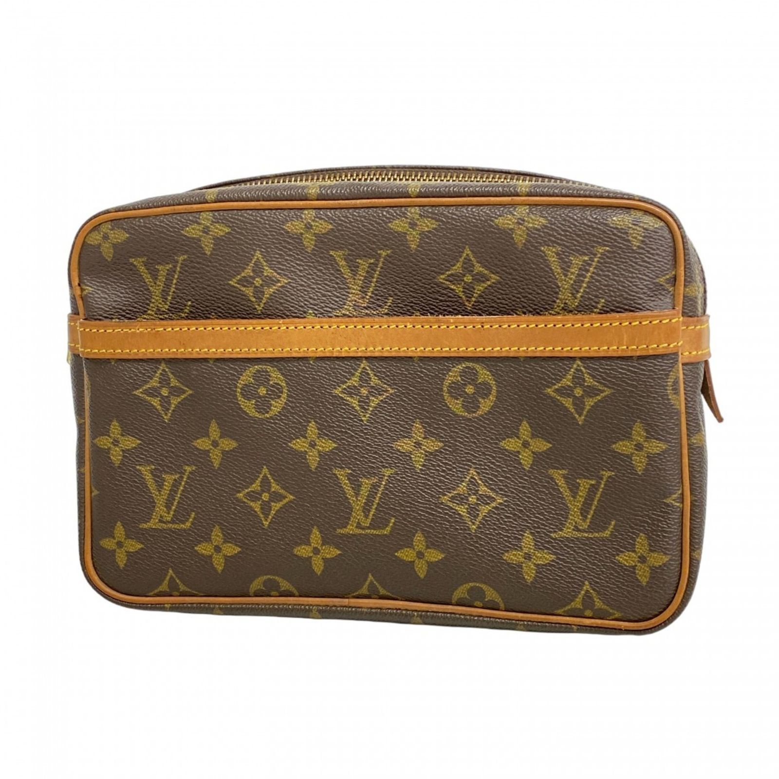 ルイヴィトン クラッチバッグ コンピエーニュ23 モノグラム ブラウン ヌメ革 ルイ・ヴィトン(Louis Vuitton) ルイ・ヴィトン クラッチバッグ