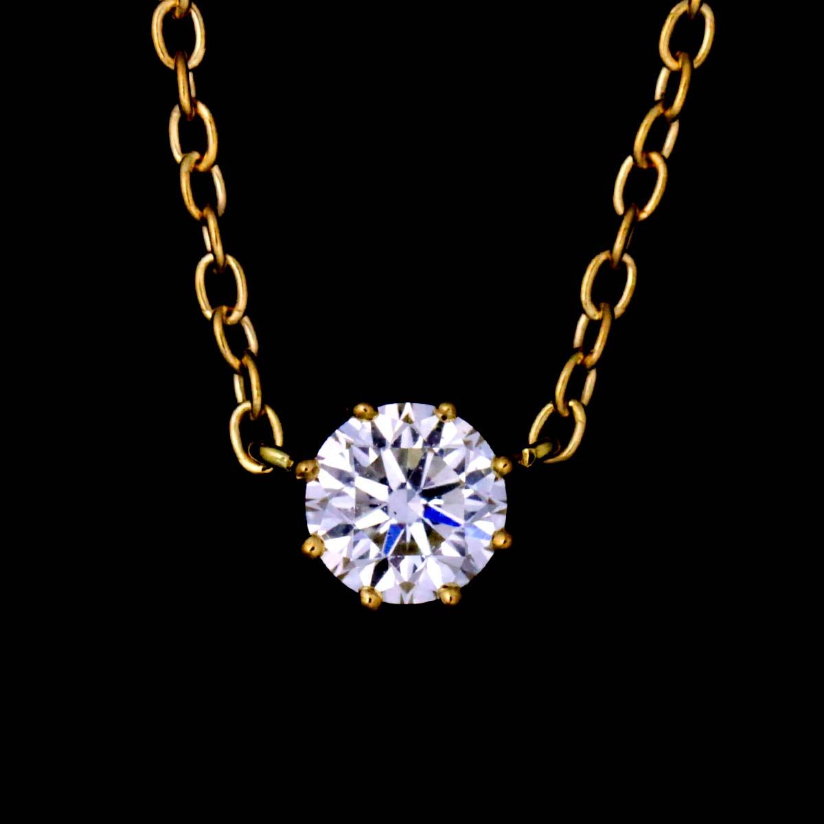 アーカー AHKAH ダイヤ 0.15ct ネックレス 40cm K18 YG イエロー アーカー AHKAH ダイヤ 0.15ct ネックレス 40cm K18 YG イエロー