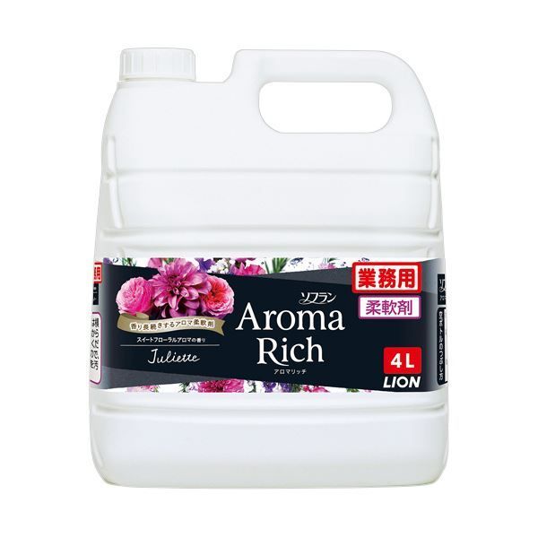まとめ ライオン ソフラン アロマリッチジュリエット 業務用 4L 1本 ×3セット