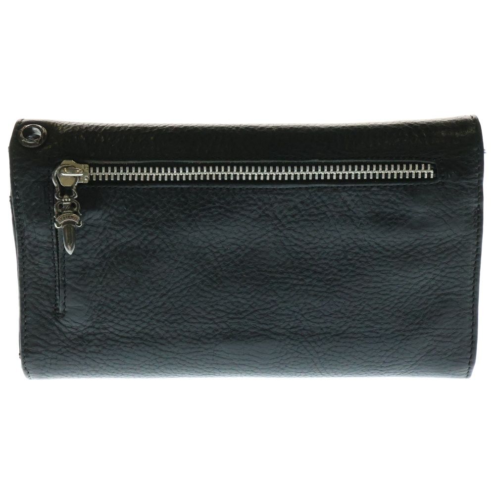 CHROME HEARTS クロムハーツ WAVE ウェーブ レザーウォレット 財布 ブラック BCA375