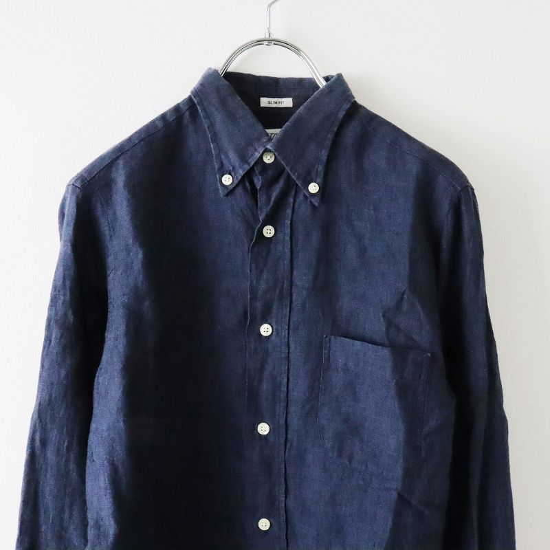 インディビジュアライズドシャツ INDIVIDUALIZED SHIRTS リネン ボタン 