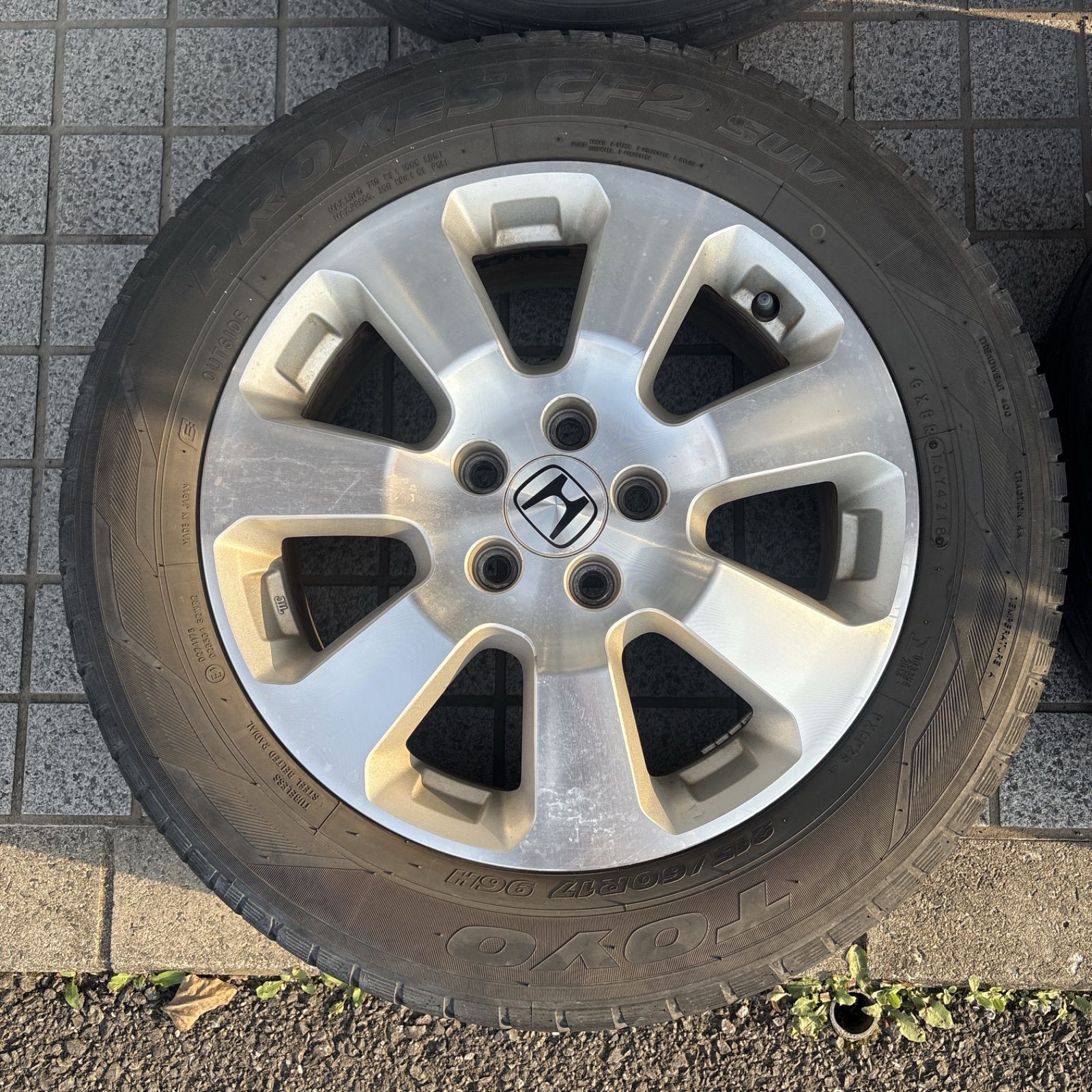 215/60R17 ダンロップ クロスロード ホンダ純正アルミホイール 最終値下げ【送料無料】ホンダ HONDA クロスロード 純正ホイールタイヤ