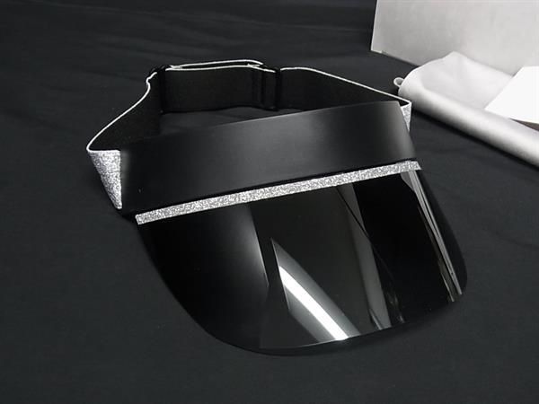 JIMMY CHOO ジミーチュウ サンバイザー 帽子 レディース ブラック系 FN0822