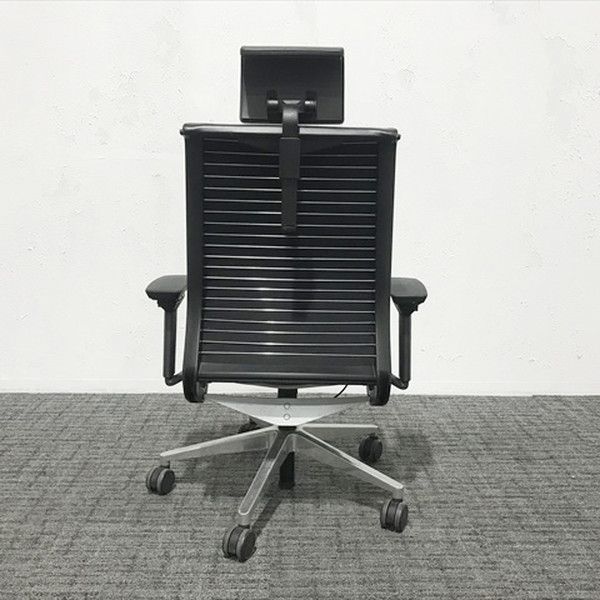 シンクチェア 3Dニット ヘッドレスト付 オフィスチェア steelcase スチールケース ブラック