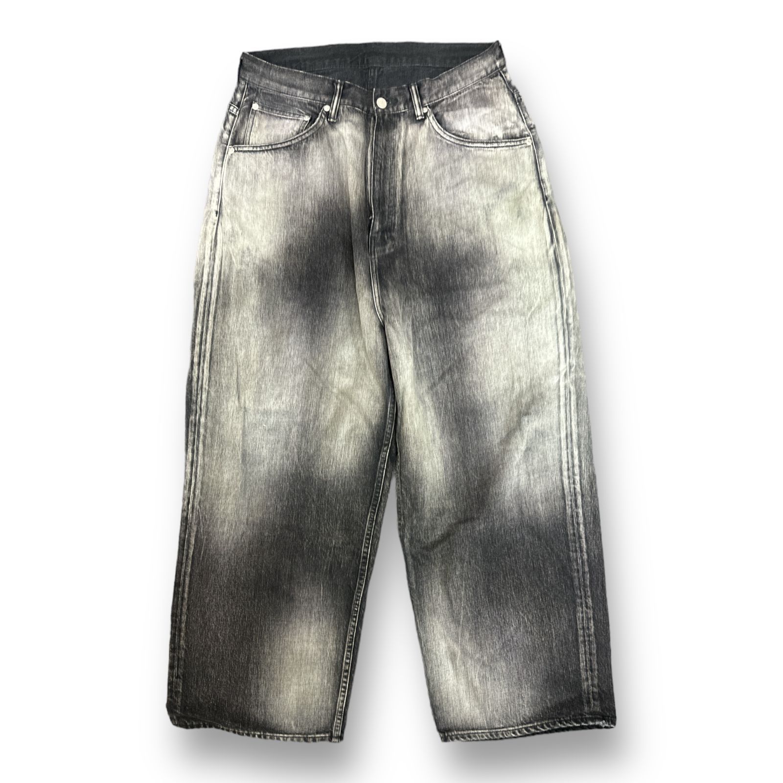 定価36300円 ANCELLM 23AW MIX COLOR WIDE DENIM PANTS ジーンズ 