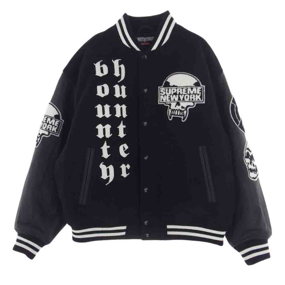 Supreme シュプリーム スタジャン 23AW BOUNTY HUNTER バウンティーハンター Hunter Varsity Jacket  ワッペン付き レザー スタジャン ブルゾン ブラック系 M【中古】 - メルカリ