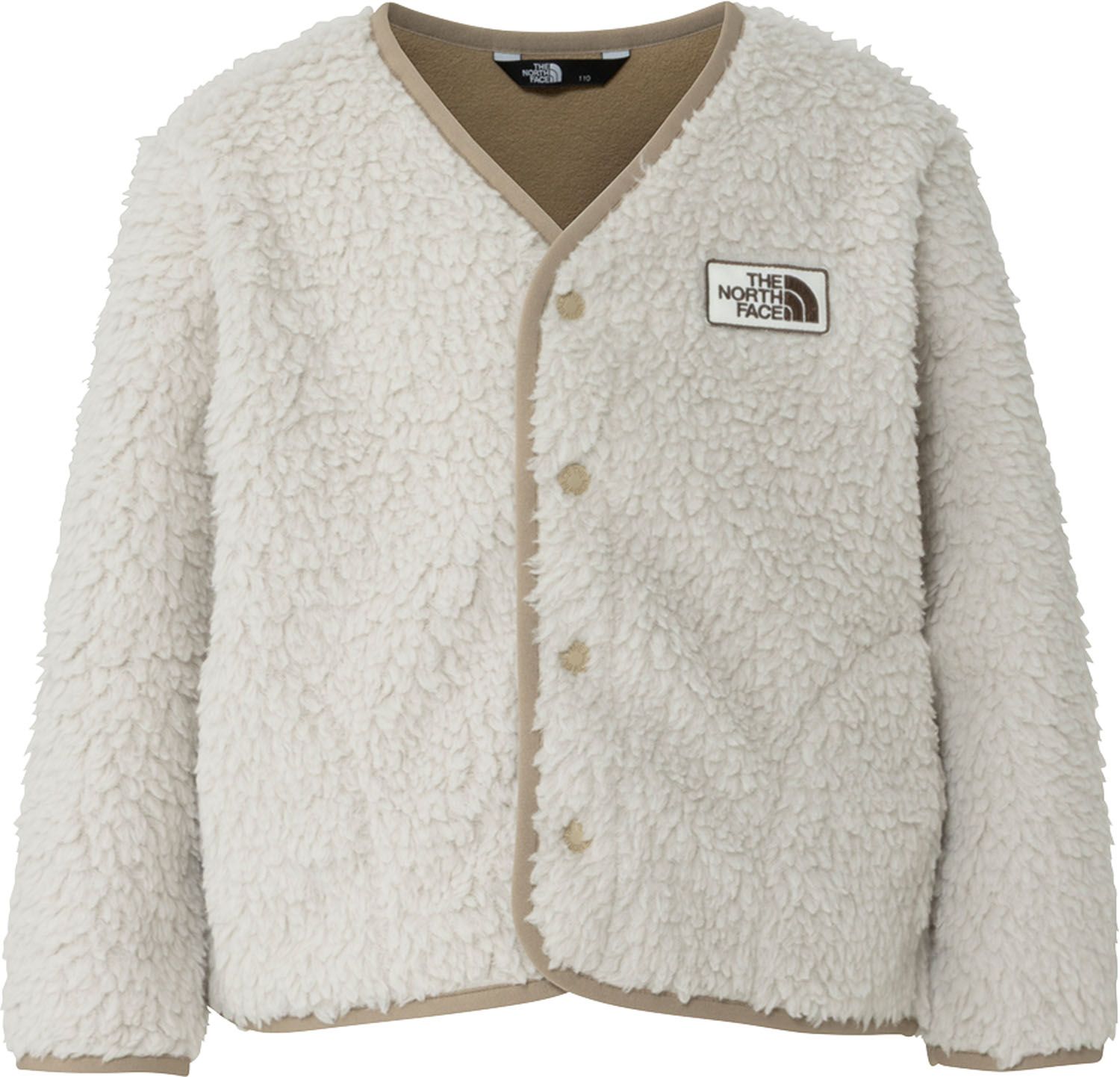 ザ ノース フェイス THE NORTH FACE アウトドア トドラーカドルフリースカーディガン 子供服 アウター 上着 保温 秋冬 防寒 キャンプ 旅行 外遊び お出かけ 通園 着脱簡単 ドットボタン ロゴ NAT72534 FI フォッシルアイボリー