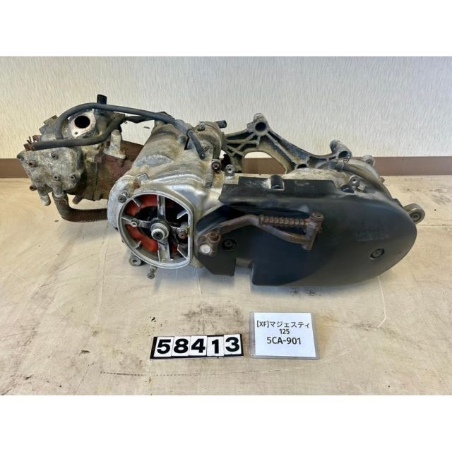 XF 58413 ヤマハ YAMAHA マジェスティ125 FI 5CA-901 エンジン本体 修理ベース 5CA