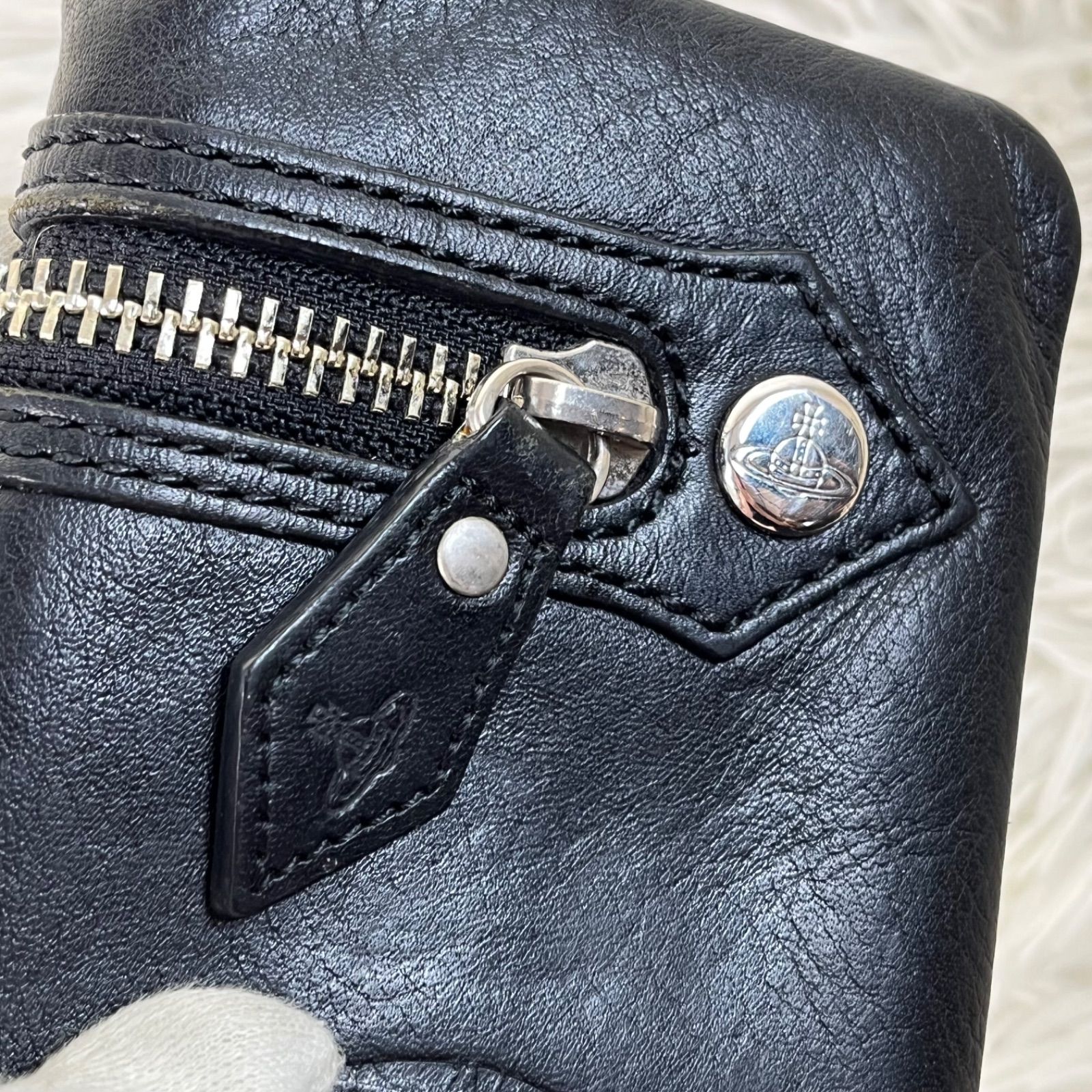 【ヴィヴィアンウエストウッド】ライダースウォレット ブラック オーブ ヴィヴィアンウエストウッド】ライダースウォレット ブラック