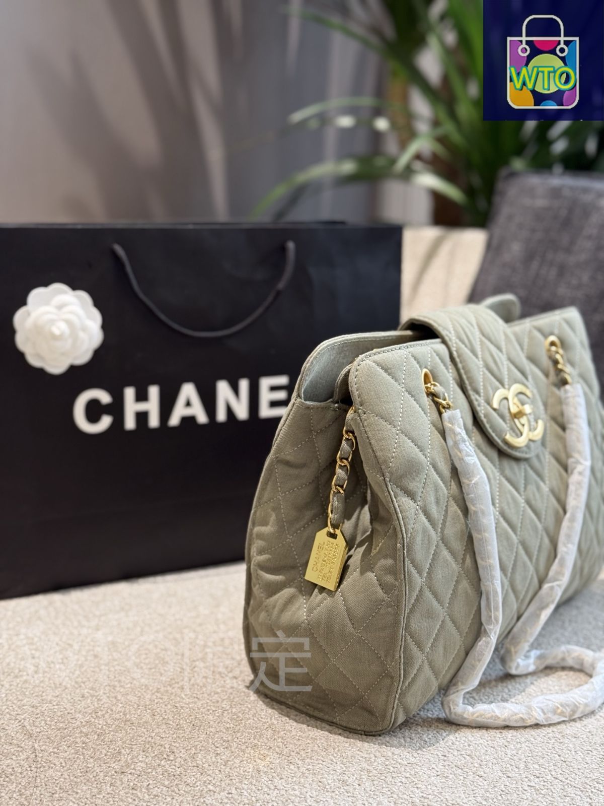 ☆可愛い♪◇CHANEL◇ショッピング バッグ デニム ブルー 今日特価】Chanel デニム ショッピングバッグ！国内送料無料