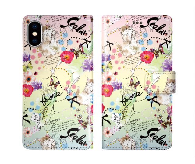 [Xperia Ace II SO-41B] iPhone15 ケース スカラー スマホケース 手帳型 iPhone16 ケース iPhone 16 15 14 13 SE 第3世代 第2世代 スマホカバー 全機種対応 手帳 ScoLar 可愛い猫や鳥 チョウ