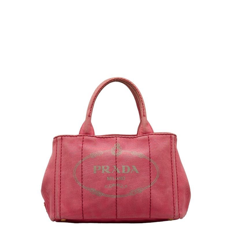 プラダ カナパ ミニ ハンドバッグ ショルダーバッグ 2WAY B2439G ピンク キャンバス レディース PRADA【1-0123944】