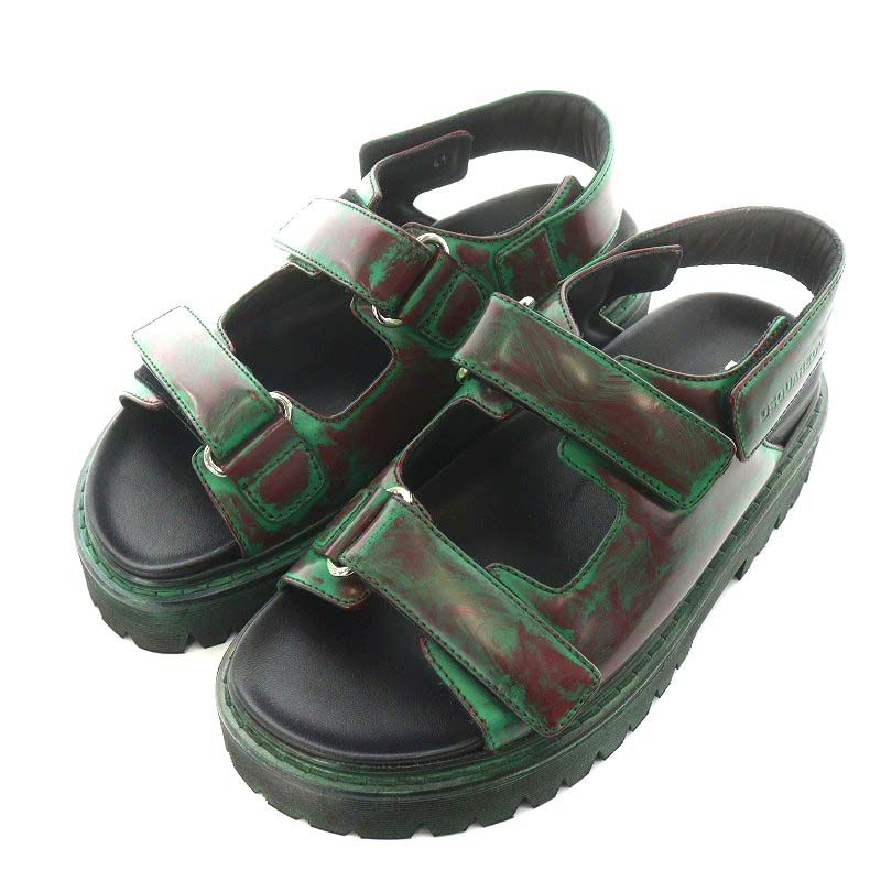 ディースクエアード DSQUARED2 サンダル ストラップ 厚底 41 26.0cm 緑  