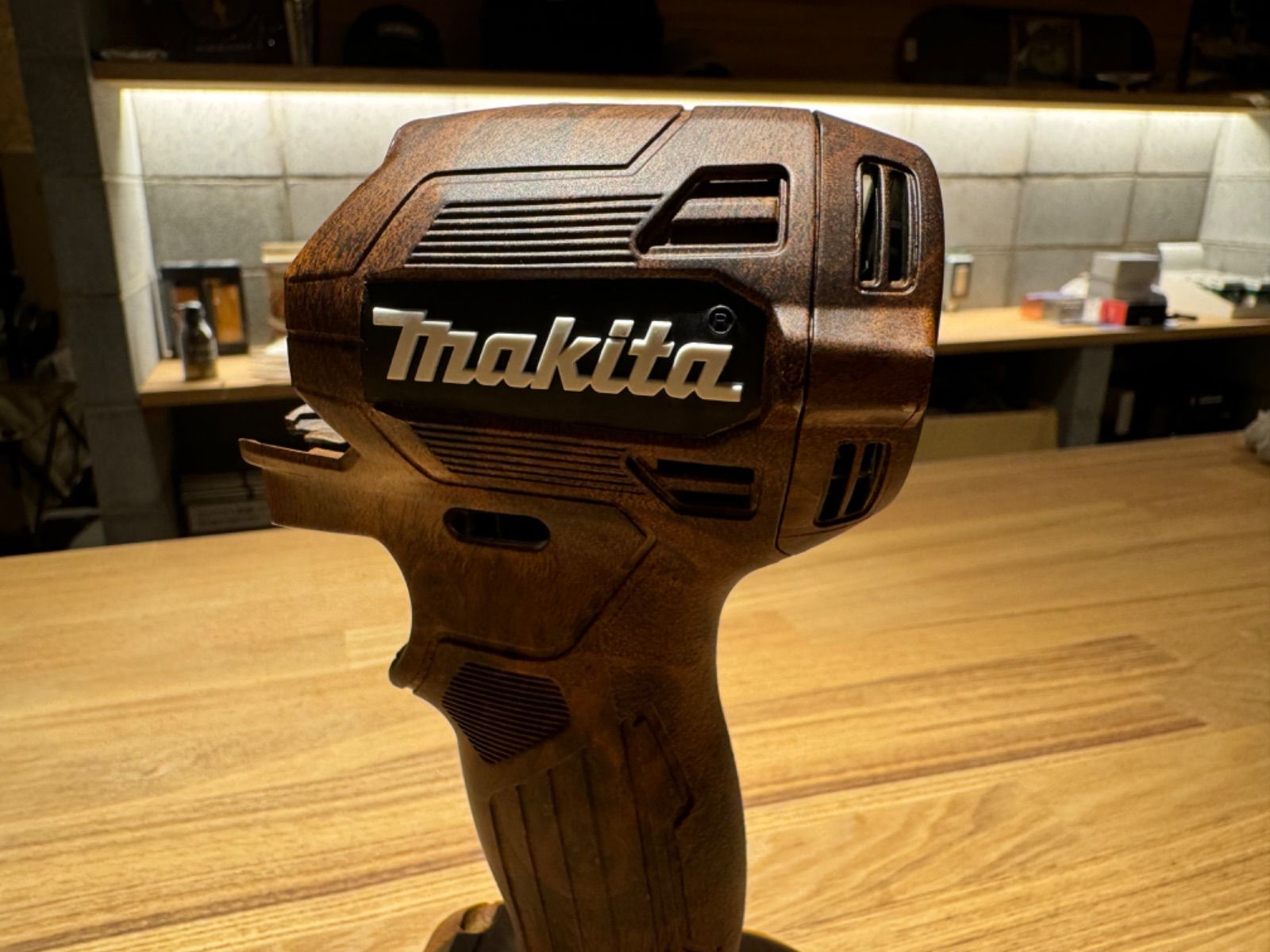 makita マキタ充電式カスタムインパクトドライバー TD173ハウジングケース 【★秀久オリジナルカラー】木目調茶色艶消し