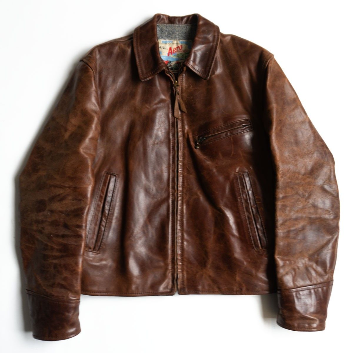 雰囲気抜群】AERO LEATHER【ハーフベルト ホースハイド レザー