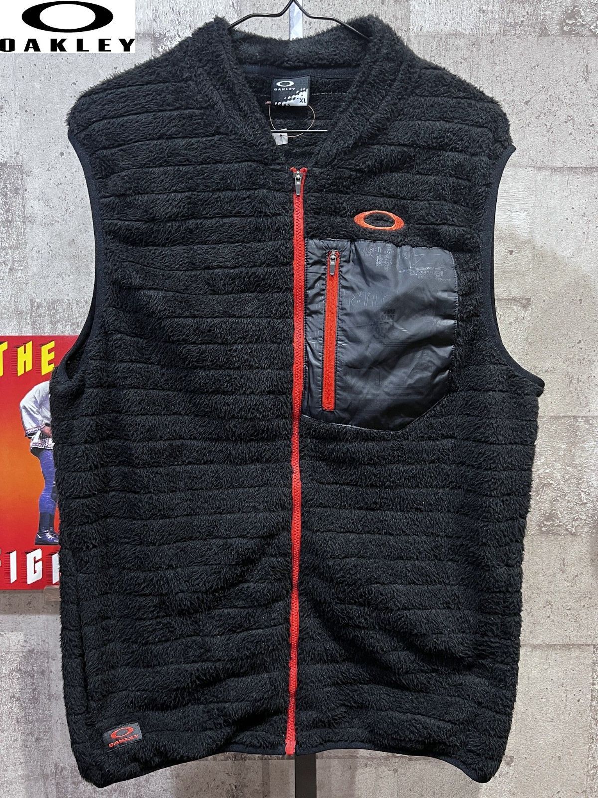 美品 オークリー ゴルフ フリース ベスト XL メンズ ブラック OAKLEY GOLF