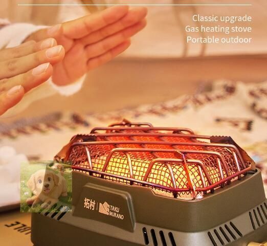 キャンプ用 多機能暖炉 ストーブ バーナー ヒーター 990g 17.8×13.5×8.5cm 3500w ODとCB缶 アウトドア 野外 登山 収納付き