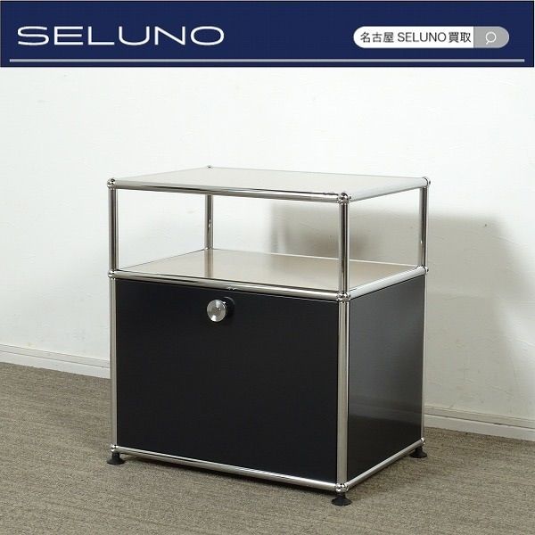 ◾︎SELUNO◾︎ モデルルーム展示短期超 USMハラー サイドボード ドロップダウンドア×1 黒×ベージュ 12万 ハーマンミラーヴィトラノール