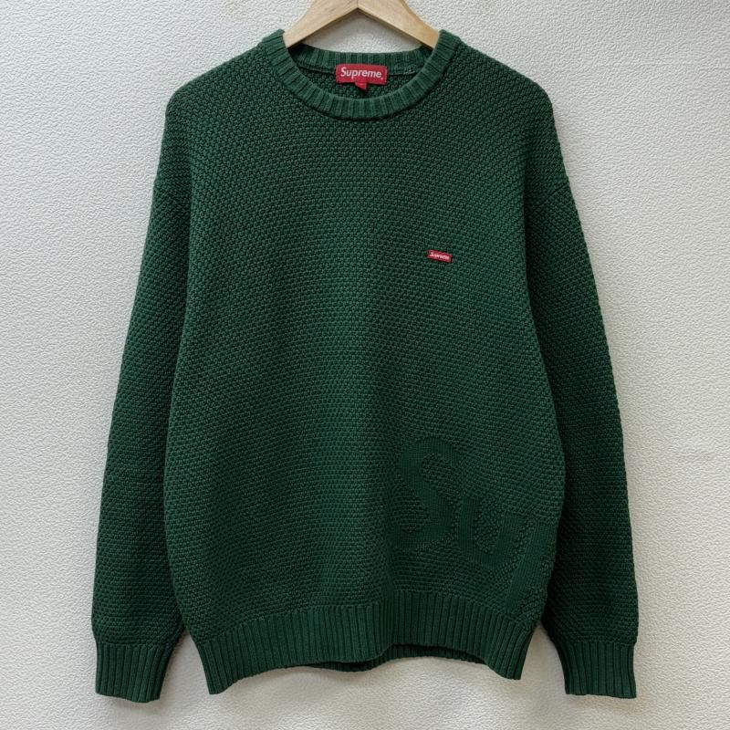 Supreme シュプリーム ニット、セーター 長袖 20AW Textured Small Box Sweater スモールボックス ロゴ  クルーネック - メルカリ
