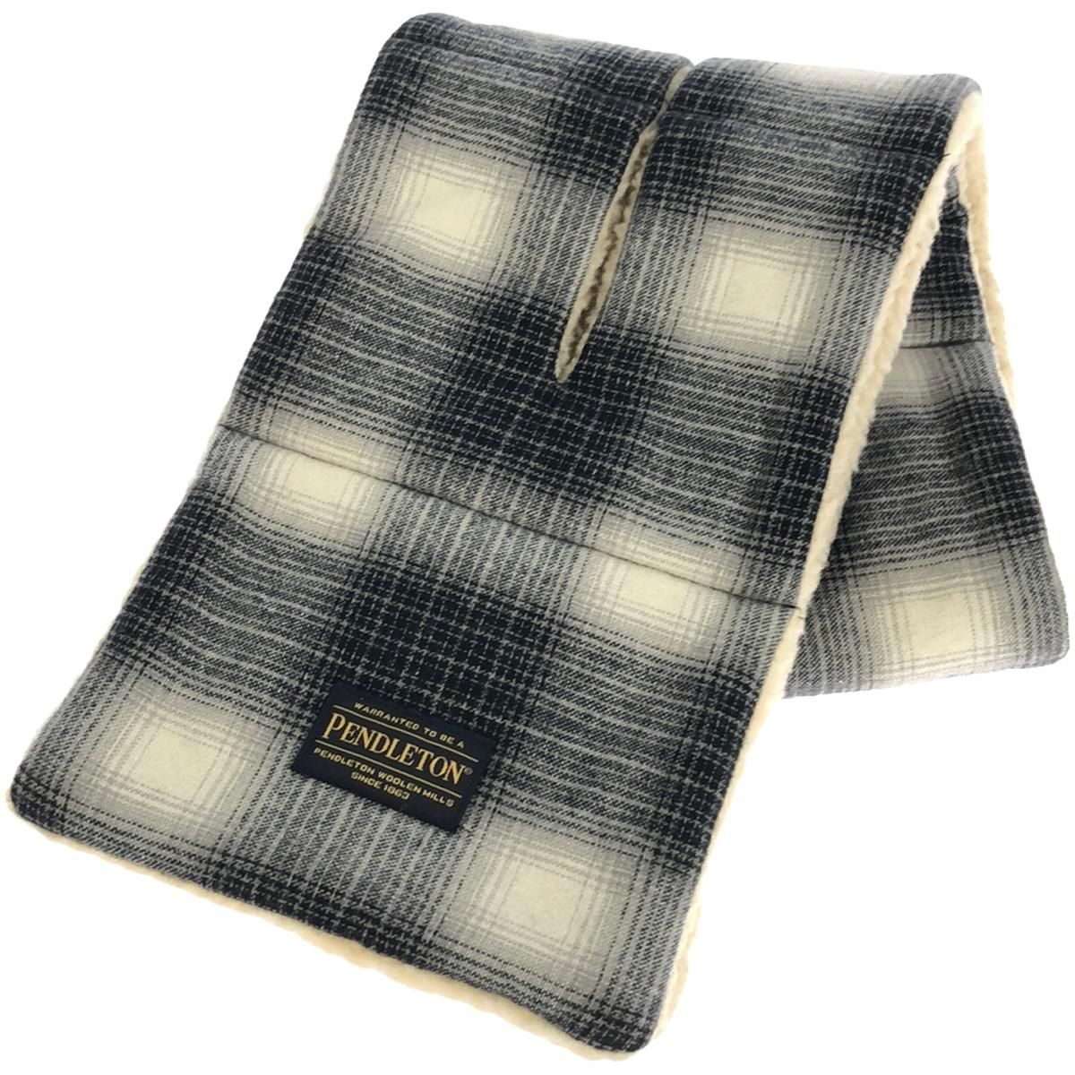 NEIGHBORHOOD×PENDLETON ネイバーフッド×ペンドルトン Check Boa Muffler.WO マフラー  グレー