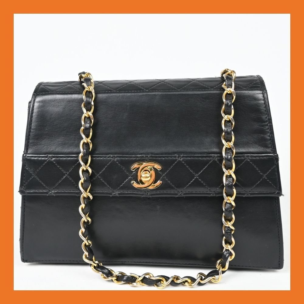 シャネル マトラッセ ラム ターンロック チェーンショルダーバッグ　ポーチ付 CHANEL】シャネル マトラッセ ショルダーバッグ ラムスキン