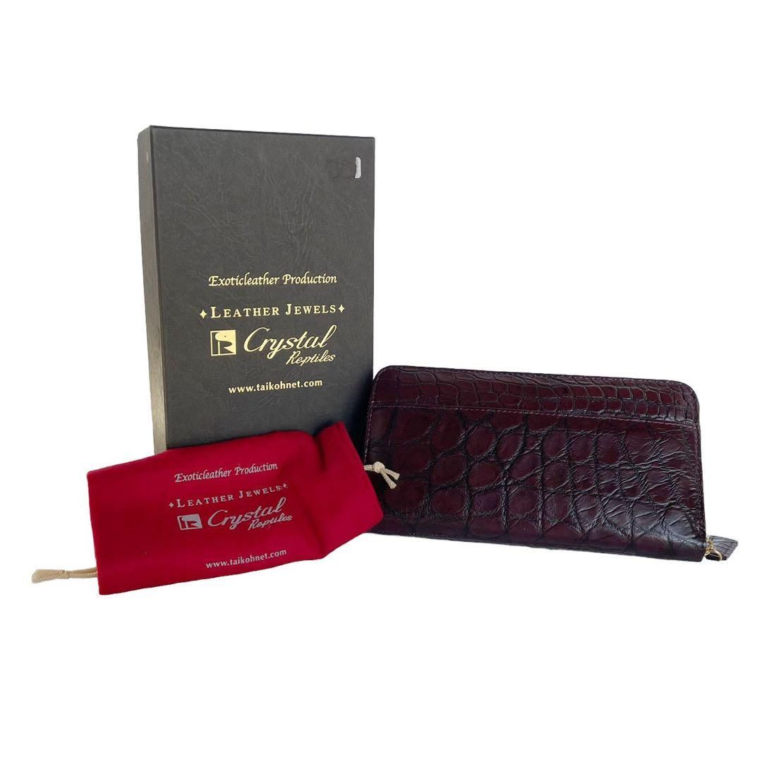 美品 LEATHER JEWELS レザージュエルズ 長財布 クロコ 型押し