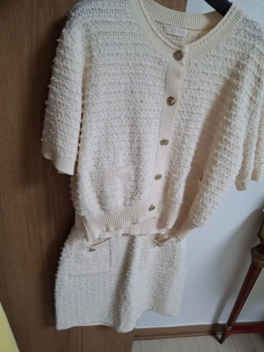 The HANDSOME sjsj ツイードニット セットアップ 55 半