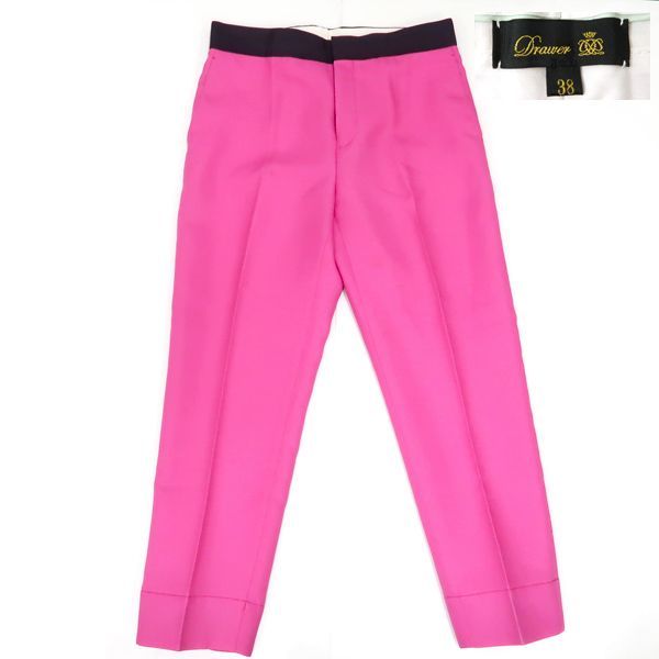 Drawer ドゥロワー カラーパンツ ピンク 38