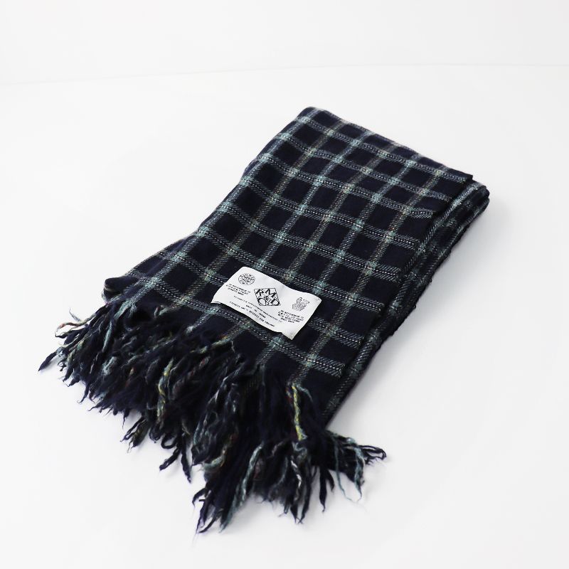 オールドマンズテーラー  R&D.M.CO- チェック　ストール　ブランケット R&D.M.Co- / OLDMAN'S TAILOR WOOL TARTAN CHECK BLANKET