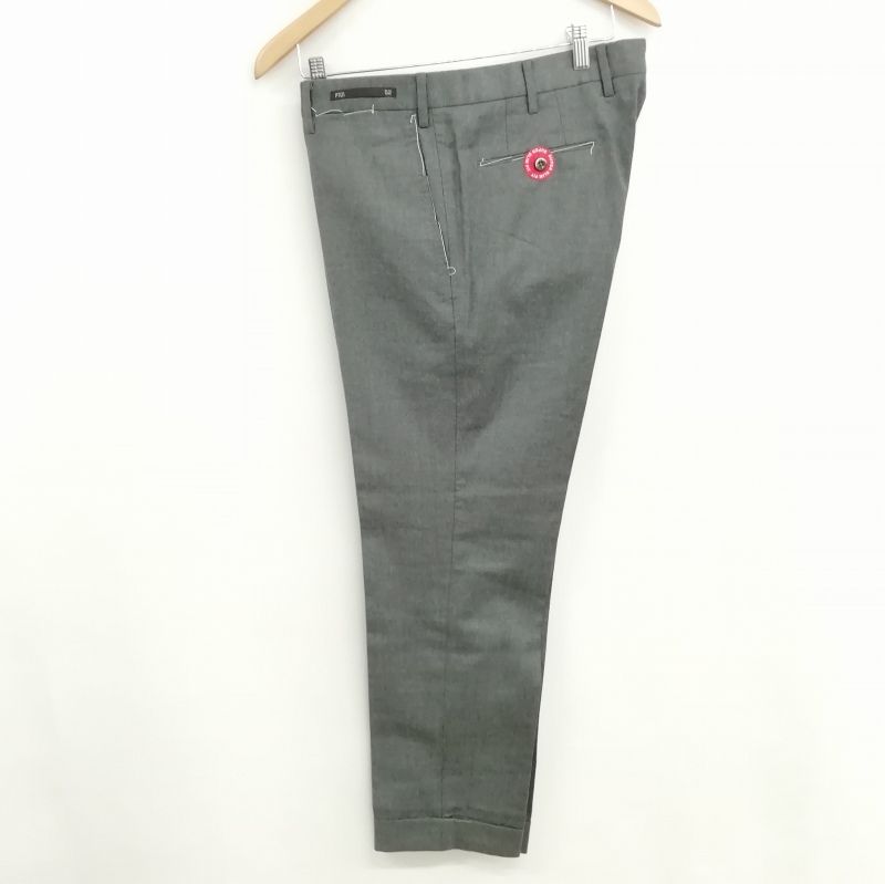 PT01 スラックス パンツ スリム ウール グレー 52 ピーティーゼロウーノ PT01 ウール カシミヤ スーパースリム