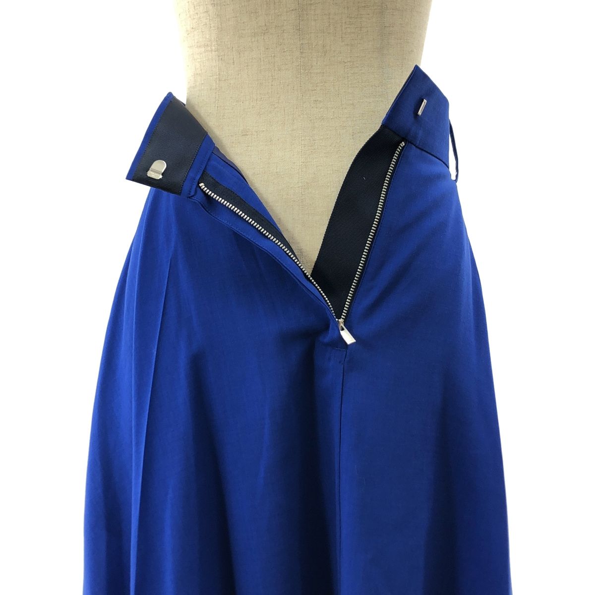 sacai サカイ Satin Mix Chiffon Skirt 赤 スカート Suiting Mix Skirt